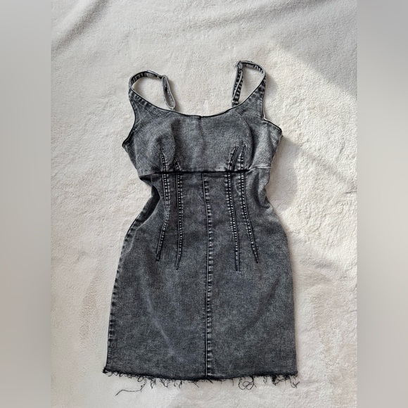 No Boundaries Dresses & Skirts - Gray Denim Western Sleeveless Dress